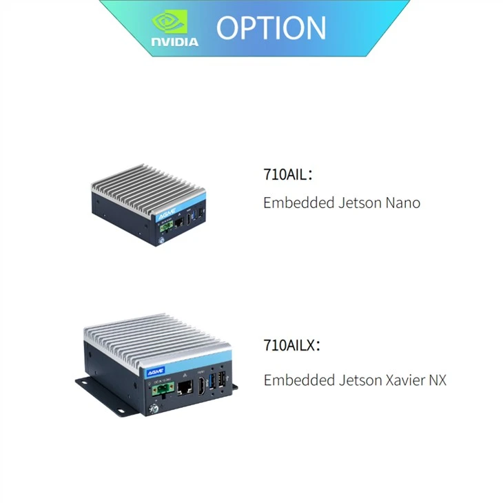 AGM-710رایانه کوچک صنعتی بدون فن Jetson Xavier NX با ظرفیت ۸ گیگابایت AILX